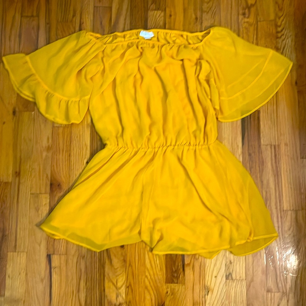 Chic Yellow Ruffle Romper